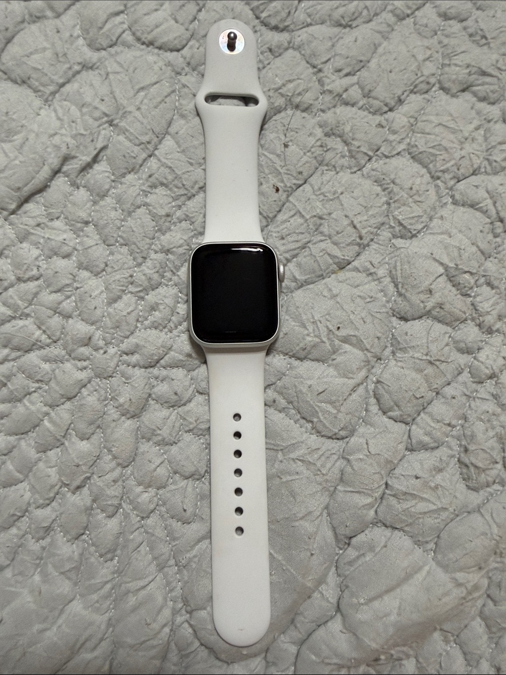 Apple Watch - White Smartwatch with Silicone Band